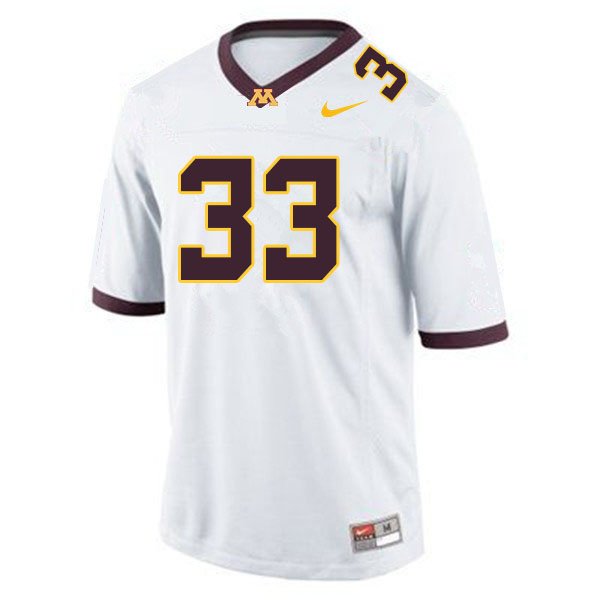 Men #33 Grant Ryerse Minnesota Golden Gophers College Football Jerseys Sale-White